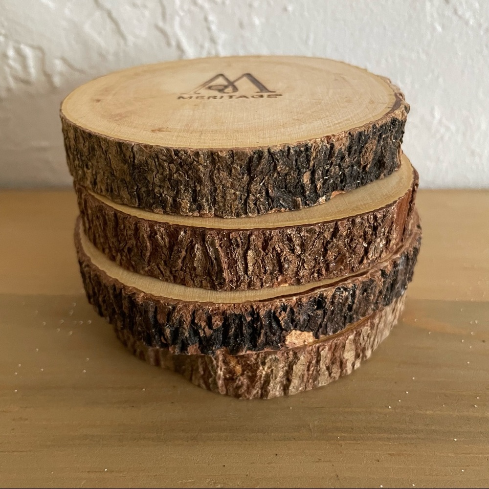 Meditate Wood Coaster - Set of 4